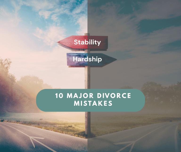 Fork in the road symbolizing common divorce mistakes.