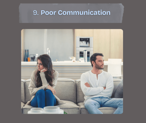 Two couples not speaking to each other symbolizing poor communication during divorce.