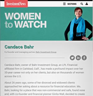 InvestmentNews, Women to Watch